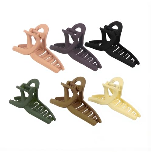 Spunklad Große Haarspangen, Klauenklammern für dickes Haar, rutschfeste Haarspange für Damen, Schmetterlingsklammer, starker Halt, 6 Stück Spunklad Große Haarspangen, Klauenklammern für dickes Haar, rutschfeste Haarspange für Damen, Schmetterlingsklammer, starker Halt, 6 Stück von Spunklad