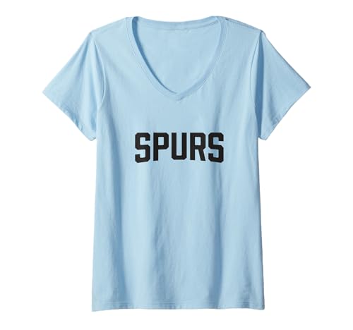 Damen SPORNT AN T-Shirt mit V-Ausschnitt Damen SPORNT AN T-Shirt mit V-Ausschnitt von Spurs GFX Merch