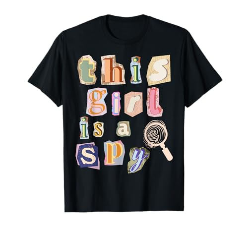 This Girl Is A Spy Lustiges Detektiv-Geburtstagsparty-Kostüm T-Shirt von Spy Detective Secret Agent Team Birthday Squad kid