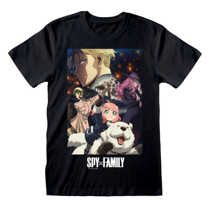 Spy x Family - Anime T-Shirt - Family Joy - S bis XXL - für Männer - Größe L - schwarz  - Lizenzierter Fanartikel von Spy x Family