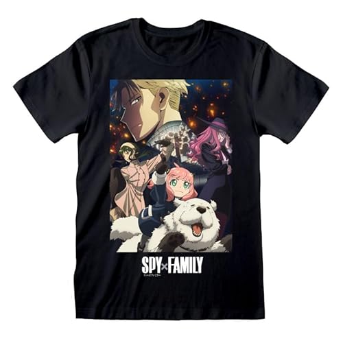 Spy x Family Family Joy Männer T-Shirt schwarz S 100% Baumwolle Anime, Fan-Merch, TV-Serien von Spy x Family