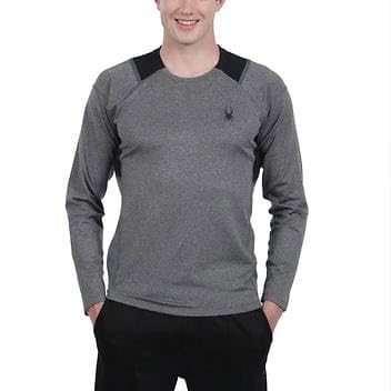 Spyder Active Herren Langarmshirt, Grau, L von Spyder