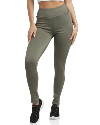 Spyder Damen-Leggings – weiche Fleece-Leggings mit Taschen für Damen, hohe Taille, Yogahose, Workout, Fitnessstudio, Sportbekleidung, Agave, S von Spyder