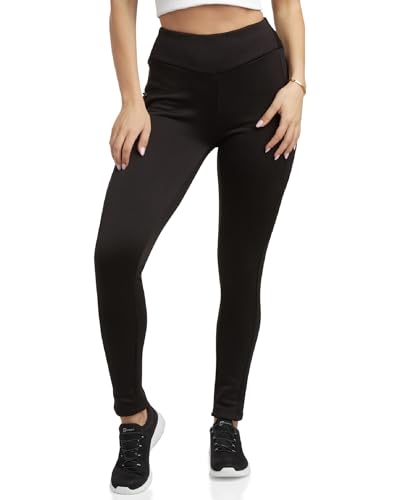 Spyder Damen-Leggings – weiche Fleece-Leggings mit Taschen für Damen, hohe Taille, Yogahose, Workout, Fitnessstudio, Sportbekleidung, Schwarz, Groß von Spyder