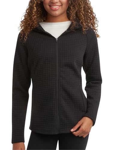 Spyder Damen Active Sweatshirt - UPF 30+ Schweres Fleece Windabweisendes Performance Sweatshirt für Frauen (Größen: S-XL), Schwarz, Groß von Spyder