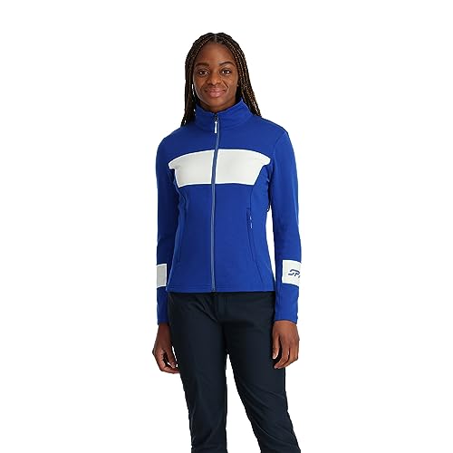 Spyder Damen Speed Fleecejacke mit durchgehendem Reißverschluss Basisschicht, Blau (Electric Blue), S von Spyder