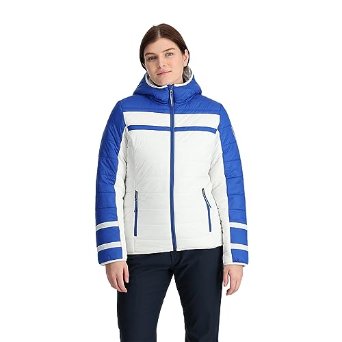 Spyder Damen Ethos Hooded Puffy Skijacke, Blau (Electric Blue), L von Spyder