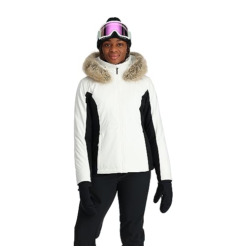Spyder Damen Vida Insulated Skijacke, Weiss/opulenter Garten, 38 von Spyder