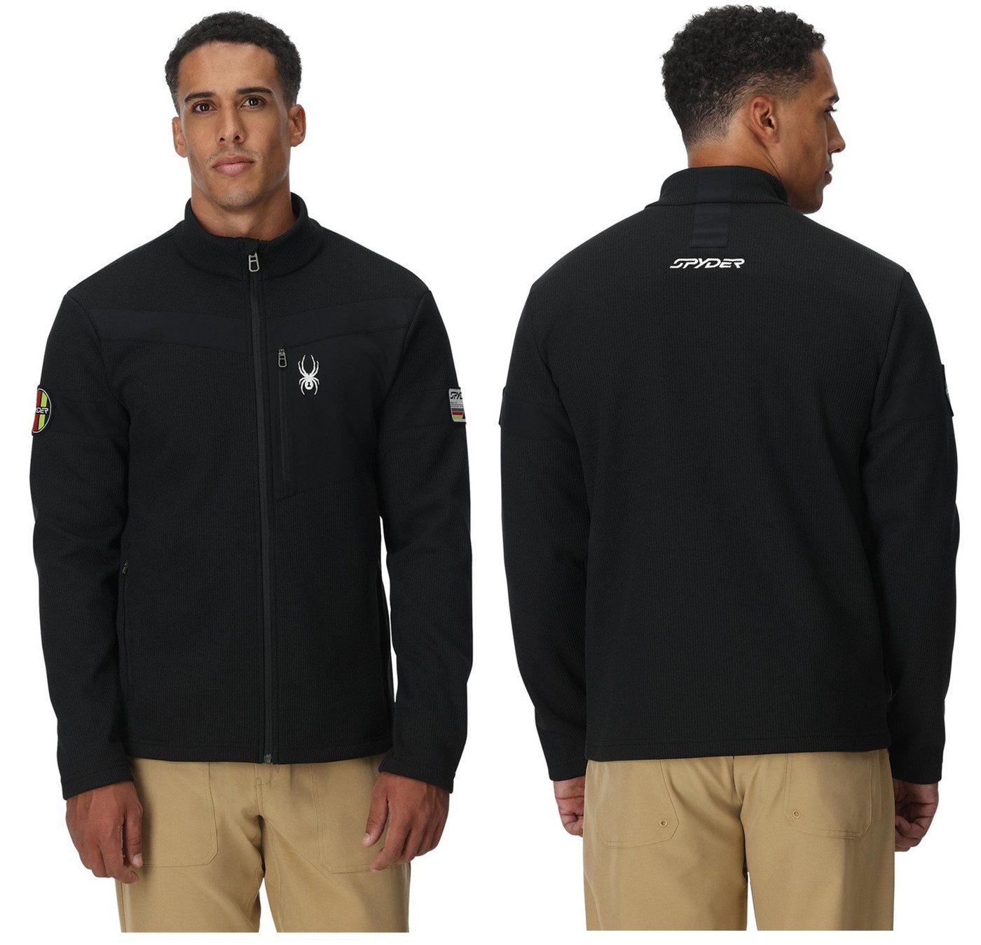 Spyder Fleecejacke Spyder Wengen Bandit Jacket Herren Fleece Jacke 38A483504 BLK von Spyder