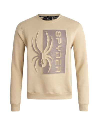 Spyder Herren Active Sweatshirt – Athletic Performance Fleece Classic Crewneck Pullover Sweatshirt für Herren (Größen: S-XXL), Wolke, Medium von Spyder