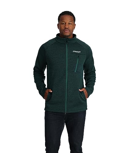 Spyder Herren Encore Fleecejacke-Full Zip Basisschicht, Cypress Green, M von Spyder