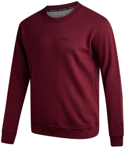 Spyder Herren-Fleecepullover – weicher Stretch-Pullover mit feuchtigkeitsableitendem Rundhalsausschnitt (Größe S-XL, erweiterte Größe bis 3XL), Mahagoni, Groß von Spyder