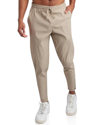 Spyder Herren-Jogginghose – Athletic Nylon Stretch Pull On Workout Herren Jogginghose mit Kordelzug und Taschen (Größen: S-XL), Kies, Mittel von Spyder
