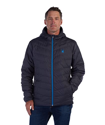 Spyder Herren Peak Isolatorjacke mit Kapuze Isolationsjacke, Ebenholz, L von Spyder