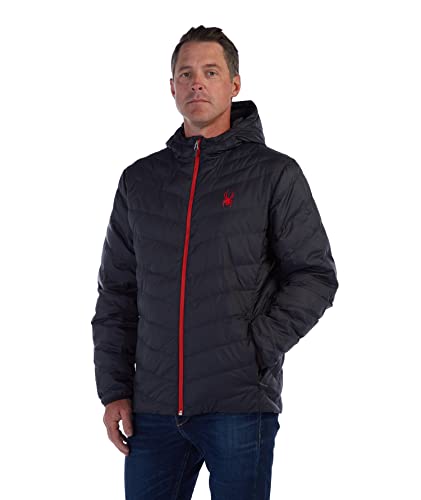 Spyder Herren Peak Isolatorjacke mit Kapuze Isolationsjacke, Schwarz, XL von Spyder