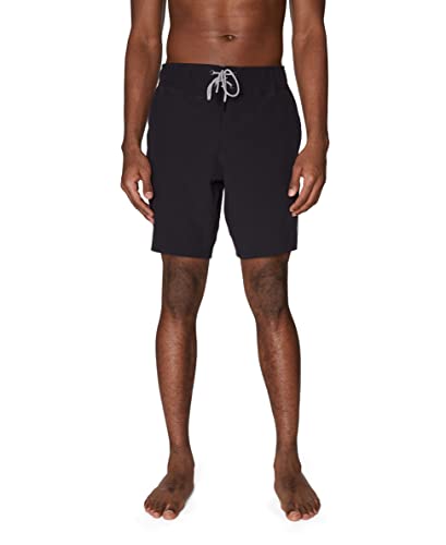 Spyder Herren Swim Trunks, Stretch, Quick-Dry, 9” Inseam Board Shorts, UPF+, Pockets, Brief Liner Badehose, Tiefschwarz, XL von Spyder