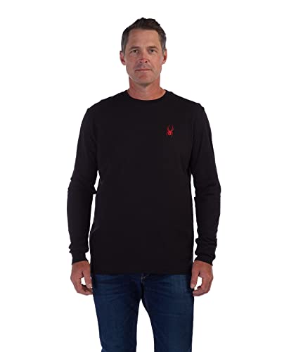 Spyder Herren Slalom L/S Basic Tees T-Shirt, Schwarz, Mittel von Spyder