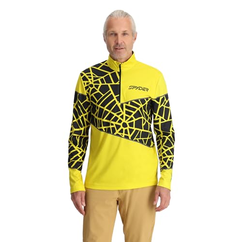 Spyder Herren Vital 1/2 Zip Fleece-Jacke, Gelb-Acid Yellow, Small von Spyder