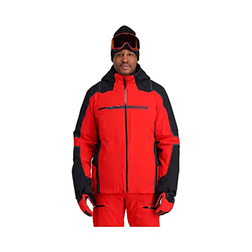 Spyder M Titan Rot, Herren Dermizax™ Anoraks, Größe L - Farbe Volcano - Black von Spyder