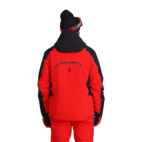 Spyder M Titan Rot - Dermizax™ Wasserdichte isolierte Herren PrimaLoft Skijacke, Größe XL - Farbe Volcano - Black von Spyder