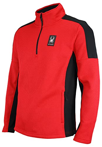 Spyder Outbound Herren Pullover mit 1/4-Reißverschluss, Gr. M, Rot von Spyder