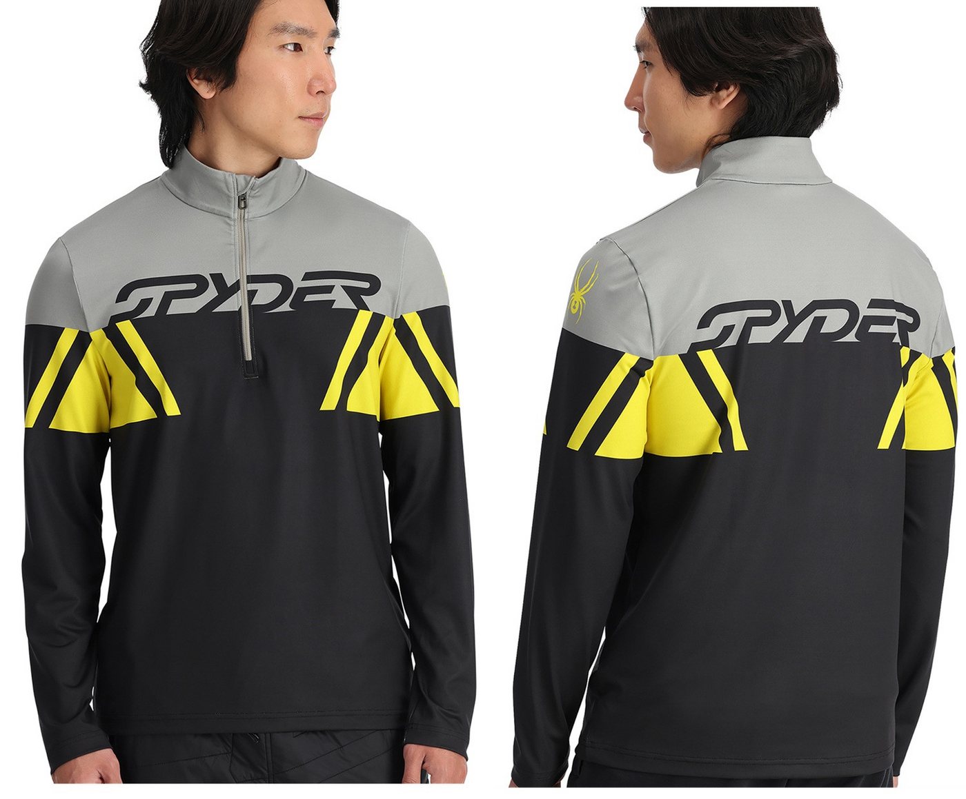 Spyder Rollkragenpullover Spyder Paramount 1/2 Zip Herren Skirolli Funktionsrolli 38A014410 BLK2 von Spyder