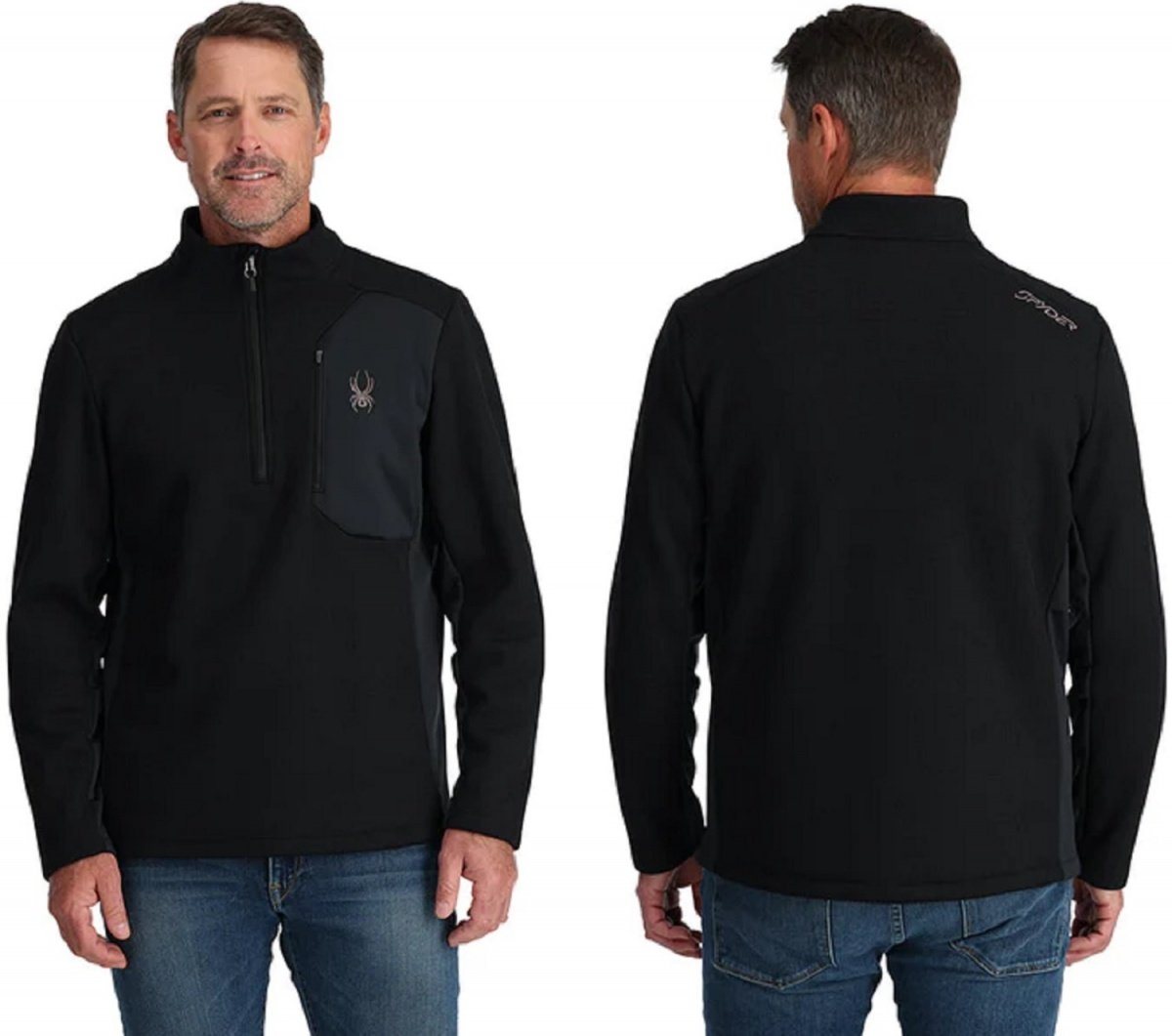 Spyder Strickfleece-Pullover Spyder Bandit Half Zip Fleece Jacket Herren Fleece Pullover 38A485330 von Spyder