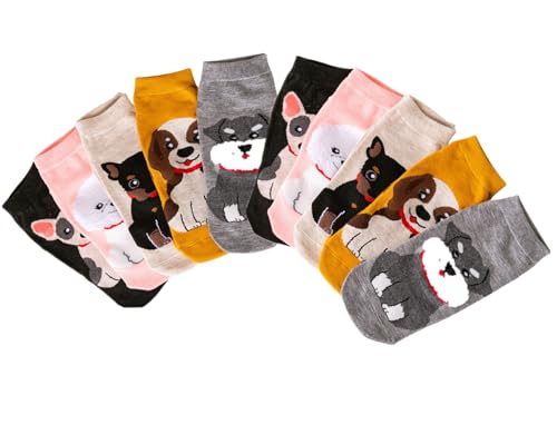 5 paare Damen Söckchen Baumwolle Sneaker Socken Mehrfarbig Damen-Knöchelsocken Lustige Low Cut Socken mit Hundemuster für Draussen Sport Täglicher Gebrauch 34-39 EU 5 paare Damen Söckchen Baumwolle Sneaker Socken Mehrfarbig Damen-Knöchelsocken Lustige Low Cut Socken mit Hundemuster für Draussen Sport Täglicher Gebrauch 34-39 EU von Spydge