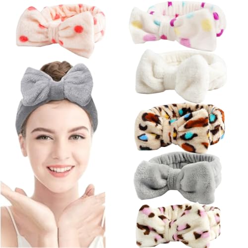6 stück Bowknot Kosmetik Stirnband Weiche Elastische Spa Wash Stirnband Plüsch haarbänder für Frauen Mädchen Makeup Dusche Sport Schönheit 6 stück Bowknot Kosmetik Stirnband Weiche Elastische Spa Wash Stirnband Plüsch haarbänder für Frauen Mädchen Makeup Dusche Sport Schönheit von Spydge