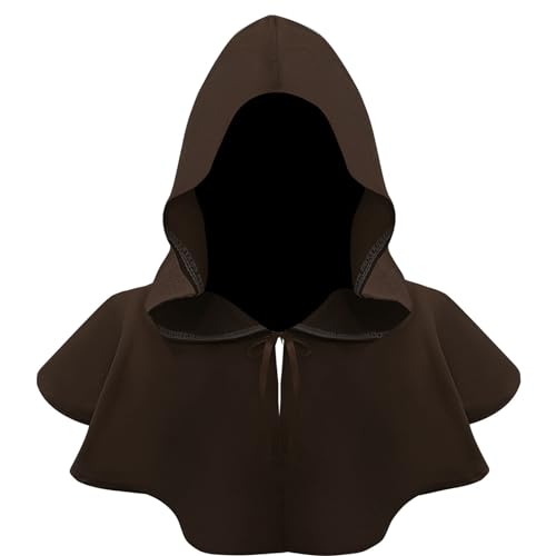 Spydge Halloween Gugel Mantel Mittelalter Gugel Kapuzen Medieval Wicca Pagan Haube Hut Cosplay Kostüm für Herren & Damen Halloweenkostüm Karneval Fasching Kleidung Dress-up Prop von Spydge