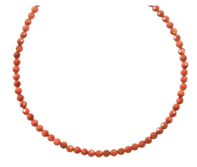 Goldstone Halskette 14K Gold Filled Oder Sterling Silber 18 19 Zoll Kette Facettiert Golden Sparkly 3mm Solid Strang Zierliche Dunkelblaue Spyglass von Spyglassdesigns