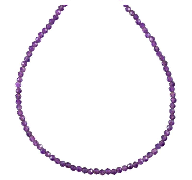 Lila Amethyst Halskette Facettiert Massiv Sterling Silber Oder 14K Gold Filled 18 19 Zoll Zierliche Einfache Natürliche Alltagskleidung Fernglas von Spyglassdesigns