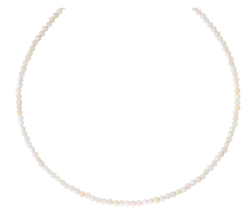 Rosa Opal Halskette Natürliche Weiß Und Mix Fester Strang Zierliche Kleine Sterling Silber 14K Gold Filled Micro Facettiert 18 19 Zoll Einfach von Spyglassdesigns