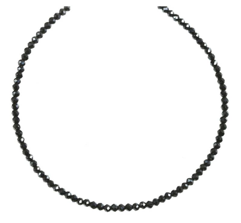 Schwarz Spinell Halskette Sterling Silber Oder 14K Gold Gefüllt 3mm 18 19 Zoll Facettiert Aaa Massiv Perlen Strang Natürliche Klassisch Einfach von Spyglassdesigns