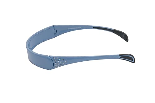 SqHair Das aufklappbare Kopfband passt wie eine Sonnenbrille und bietet Stil ohne Kopfschmerzen zu verursachen (himmelblaue Kristalle) von SqHair