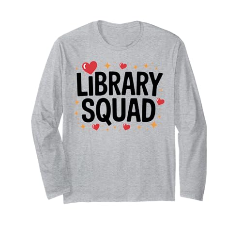 Cute Librarian Library Squad Crew Matching Damen Langarmshirt Cute Librarian Library Squad Crew Matching Damen Langarmshirt von Squad Library