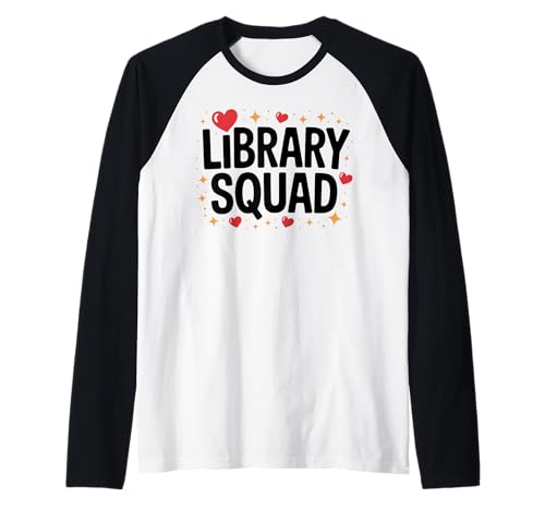 Cute Librarian Library Squad Crew Matching Damen Raglan Cute Librarian Library Squad Crew Matching Damen Raglan von Squad Library