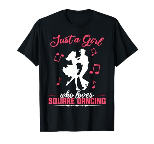 Nur ein Mädchen, das Square Dancing liebt T-Shirt Nur ein Mädchen, das Square Dancing liebt T-Shirt von Square Dance Country Western Dancing
