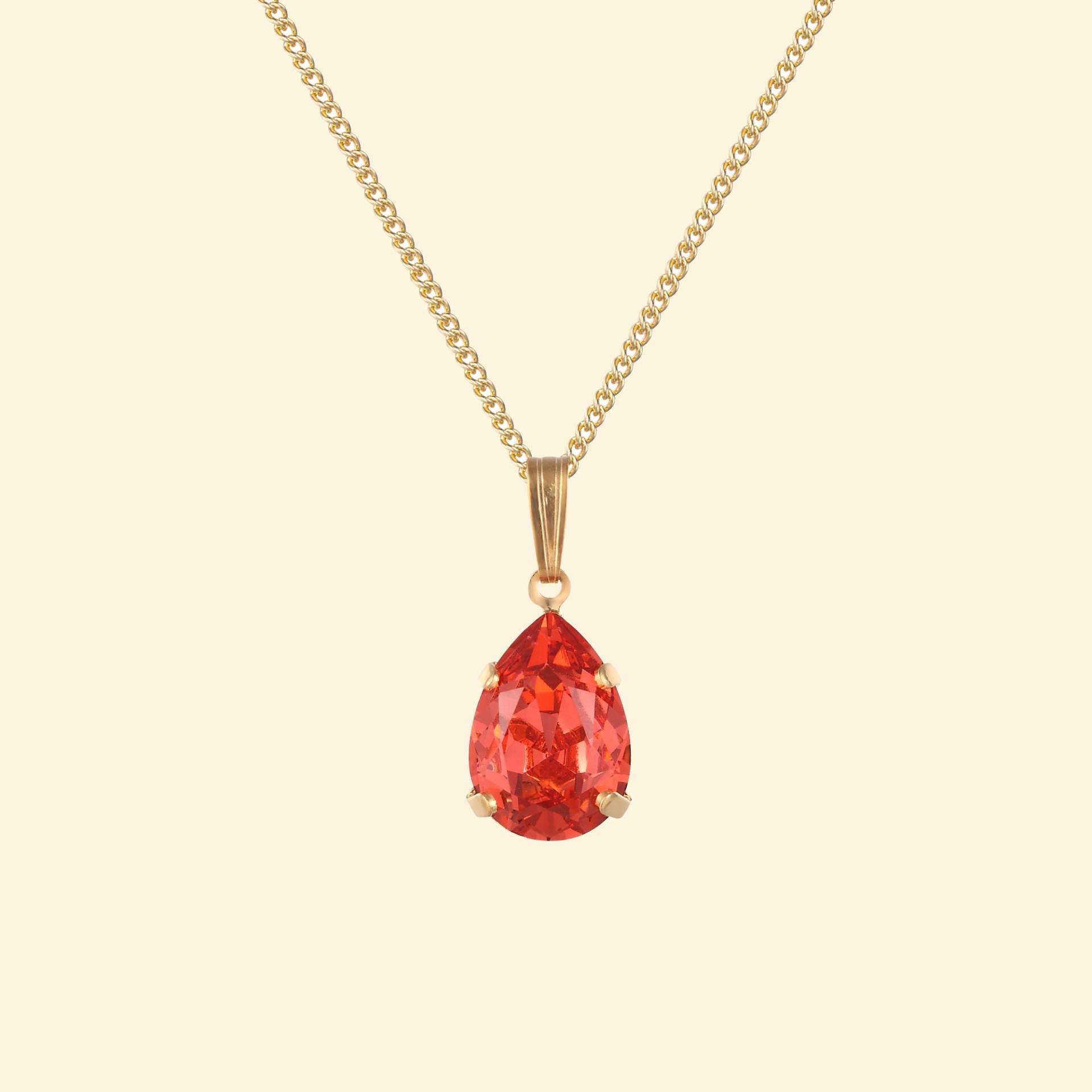 Großer Parparadscha Swarovski Teardrop Kristall Anhänger - Alltäglich Schmuck, Anhänger, Halskette, Geschenk Für Sie von SquarePearJewellery