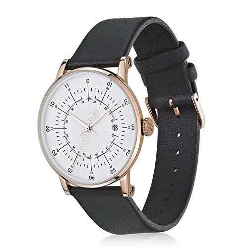 Squarestreet Unisex Uhr Analog Swiss Quarz Edelstahl Leder Plano SQ38 PS-79 von Squarestreet