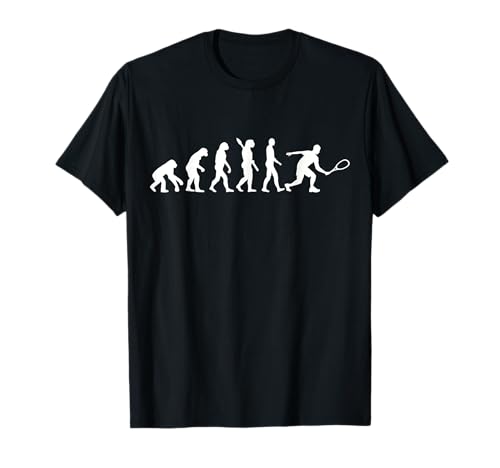 Squash Geschenke Evolution Squash T-Shirt Schwarz S Klassisch Crew-Ausschnitt Kurzarm 100% Baumwolle Unisex Erwachsene Frauen von Squash Geschenke