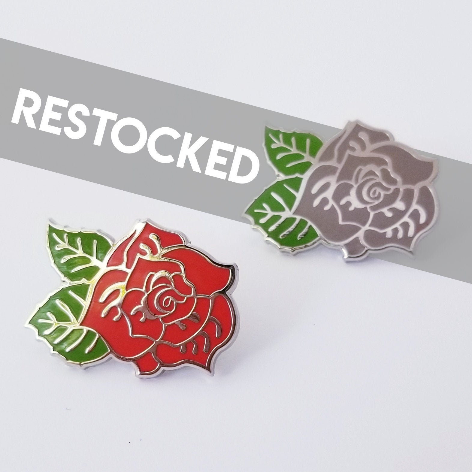 Charity Rose Emaille Pin - Brain Cancer Awareness Month von SquashRabbit