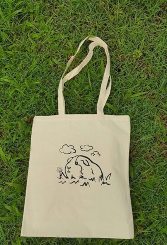 Meerschweinchen Design Wiederverwendbare Tote/Einkaufstasche von SqueakyWear