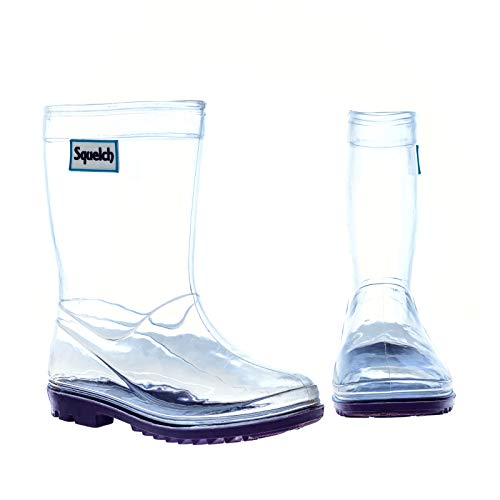 Squelch Kinder Gummistiefel transparent Gr. 6.5 UK Child, durchsichtig von Squelch