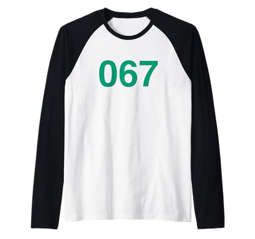 Herren Squid Game Player 067 Costume Raglan von Squid Game