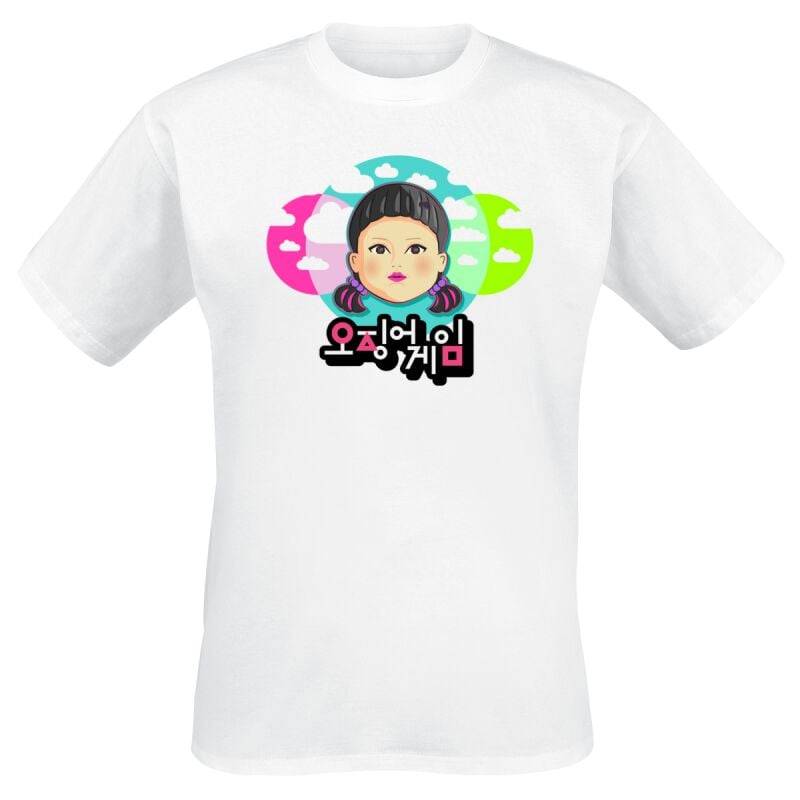 Squid Game Cartoon Doll T-Shirt weiß in L von Squid Game