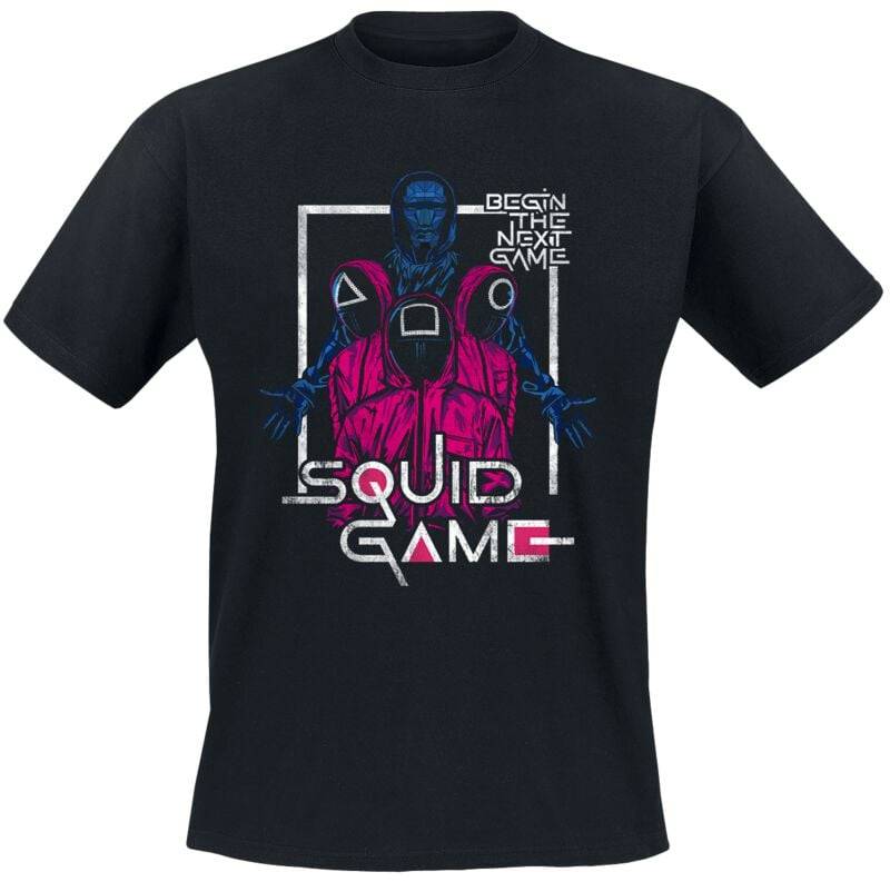 Squid Game Front Man and Guards T-Shirt schwarz in 3XL von Squid Game