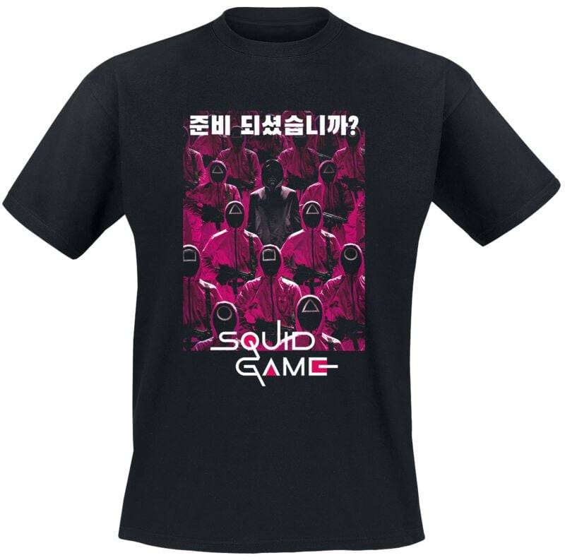 Squid Game Guards Group Korean T-Shirt schwarz in M von Squid Game
