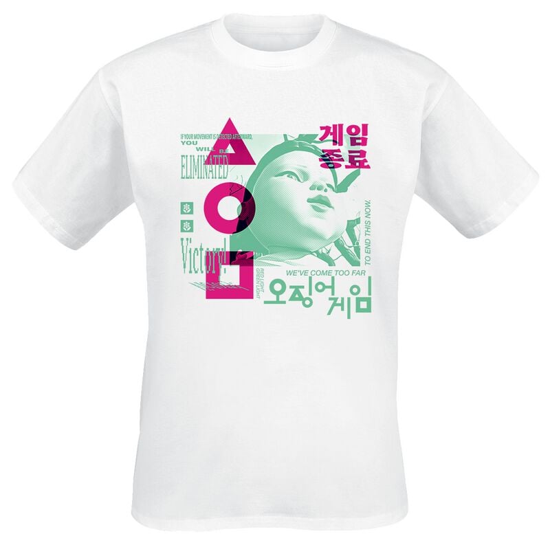 Squid Game T-Shirt - Young Hee - Overlay - S bis 3XL - für Männer - Größe XXL - weiß - Lizenzierter Fanartikel Squid Game T-Shirt - Young Hee - Overlay - S bis 3XL - für Männer - Größe XXL - weiß - Lizenzierter Fanartikel von Squid Game