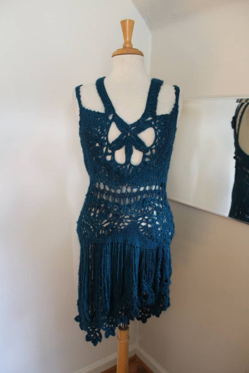 One Of A Kind Grün Hand Häkeln Seide Angora Mermaid Cocktail Festival Kleid 10 12 M L One Of A Kind Grün Hand Häkeln Seide Angora Mermaid Cocktail Festival Kleid 10 12 M L von Squidburg
